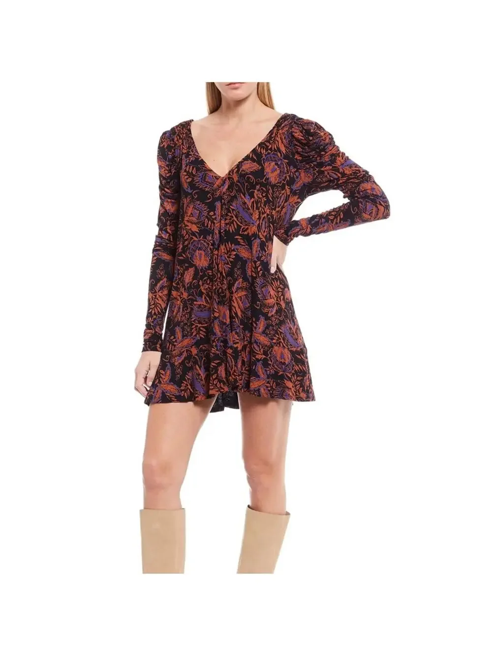 Free People Hello‎ Lover Tunic top floral Sz S
